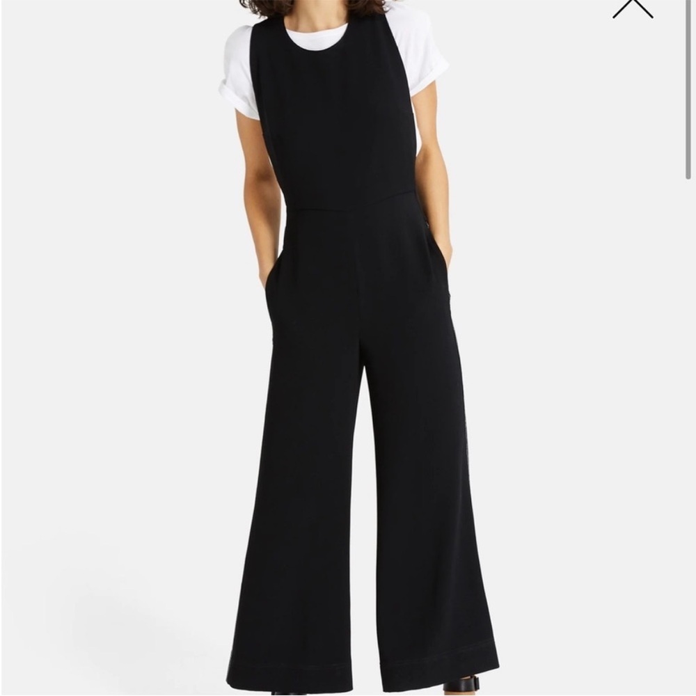 THEORY Black Crisscross Straps Jumpsuit